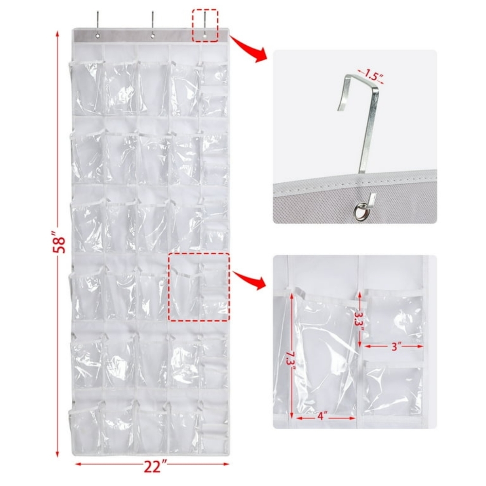 Clear Shoe Rack Hanging Organizer - in like new condition